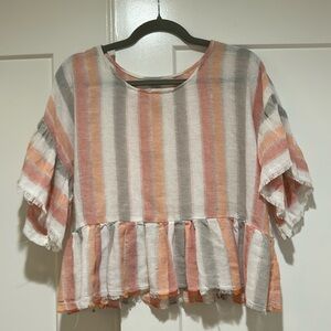 Striped Linen Top